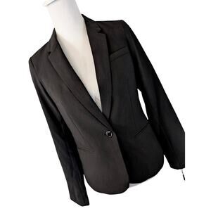 NWT@$90! CALVIN KLEIN! RICH BLACK IMPECCABLY TAILORED DRESS JACKET BLAZER! SZ 6P
